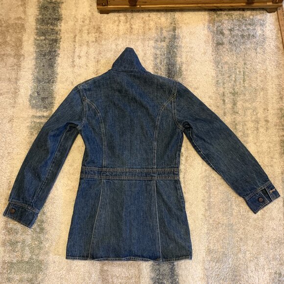 Vintage 1970's Levi's Dark Wash Split Back Denim Jacket Size Small - Picture 2 of 14